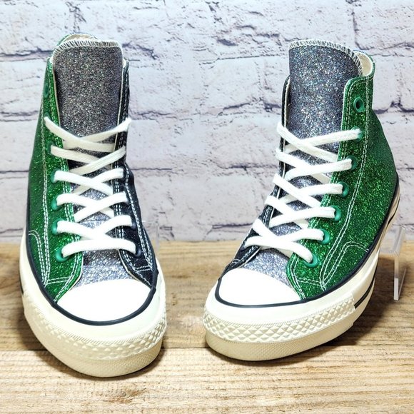CONVERSE - Chuck Taylor/J.W. Anderson - Sneakers, green/black/blue, size 6 - Picture 1 of 8
